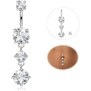 Titanium navel strip, silver/gold navel strip, piercing-safe navel piercing, navel ring piercing, heart-shaped jewelry, butterfly tears, piercing-safe body jewelry