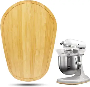 Bamboo Mixer Slider Compatible with Kitchen Aid Bowl Lift 5-8 Qt Stand Mixer - Kitchen Countertop Storage Mover Sliding Caddy for Kitchen Aid 5-8 Qt Mixer Sun3drucker