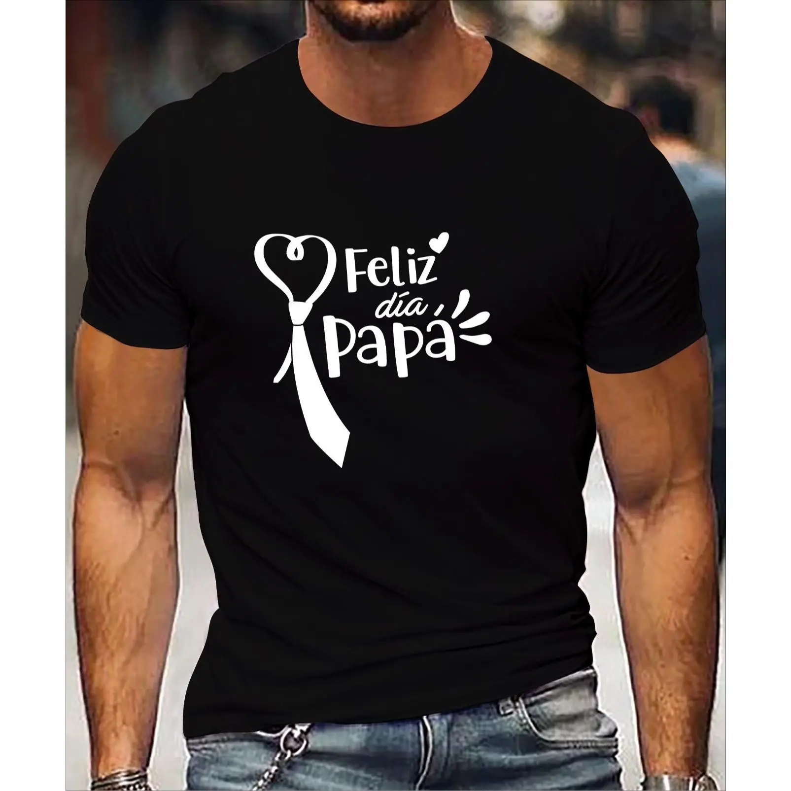 T - shirt with Spanish Father's Day Greeting: 'Feliz día, Papa' for a Multicultural Tribute