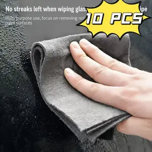 10 Pcs Magic Nano Cleaning Cloths, Streak-Free, Strong Absorbency, Reusable, Ideal for Glass, Mirrors, Car Windows, Home & Outdoor Use