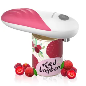 #SpringGlowUp HAUSHOF One Touch Smooth Edge Electric Can Opener, Automatic Jar Opener with One-Touch Auto Start & Stop Function, Kitchen Gadget with 4 Batteries for Cooks-Pink