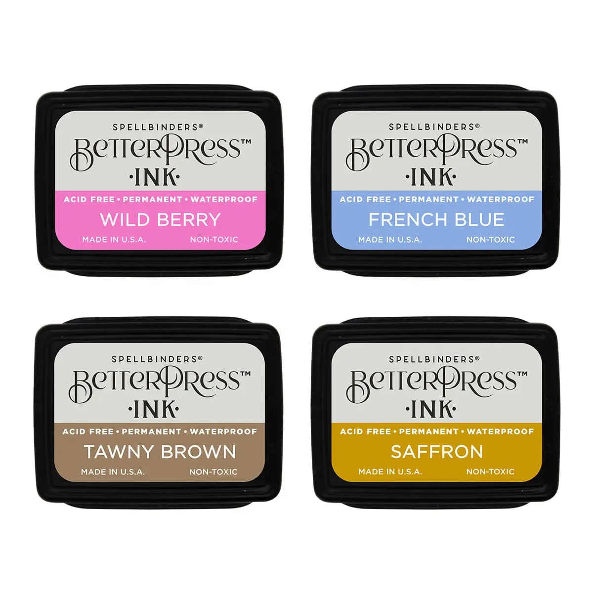 Spellbinders - Nature Tones BetterPress Ink Mini Set - 4 Pack