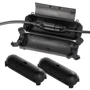 Flemoon Outdoor Extension Cord Safety Cover with Waterproof Seal, Weatherproof Electrical Connection Box to Protect Outdoor Outlet, Plug, Socket, Christmas Holiday Decoration Light