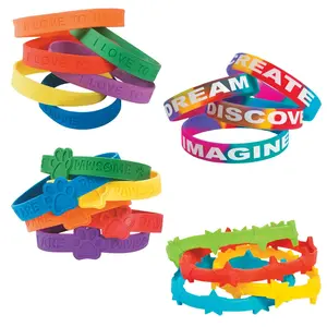 Bulk 96 Pc. Rubber Bracelet Assortment