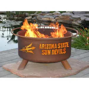 212 MAIN Arizona State Patina Heavy Duty Wood Burning Patio Fire Pit - Arizona Theme Outdoor Heat Source with Spark Screen, 50lbs Weight, Fire Pit Tabletop, Heavy Duty Firepit