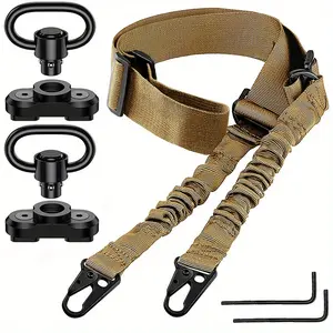 Adjustable Two-Point Tactical Sling, Traditional Outdoor Sport Strap for Molle Bag, Premium Quality Accessories Set