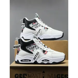 Men's Elevated High-Top Sneakers| Breathable Casual Shoes| Modern Platform Design| Sports Shoes