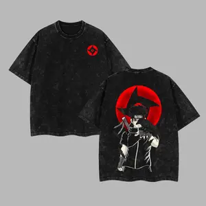 Shisui Uchiha Naruto Anime Retro Unisex Acid Washed T-Shirt, Hoodie, Oversized Unisex Anime Merch, Soft Cotton Streetwear Clothes, Unisex Manga Apparel, Gift for Anime Fans, Christmas Gift