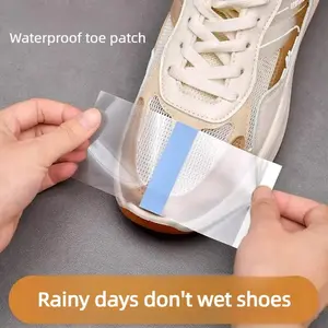 120PCS Toe cap moisture-proof film and dirt-proof sticker to keep shoe toes clean in rainy weather. Rainproof sticker toe cap and shoe bag protector.