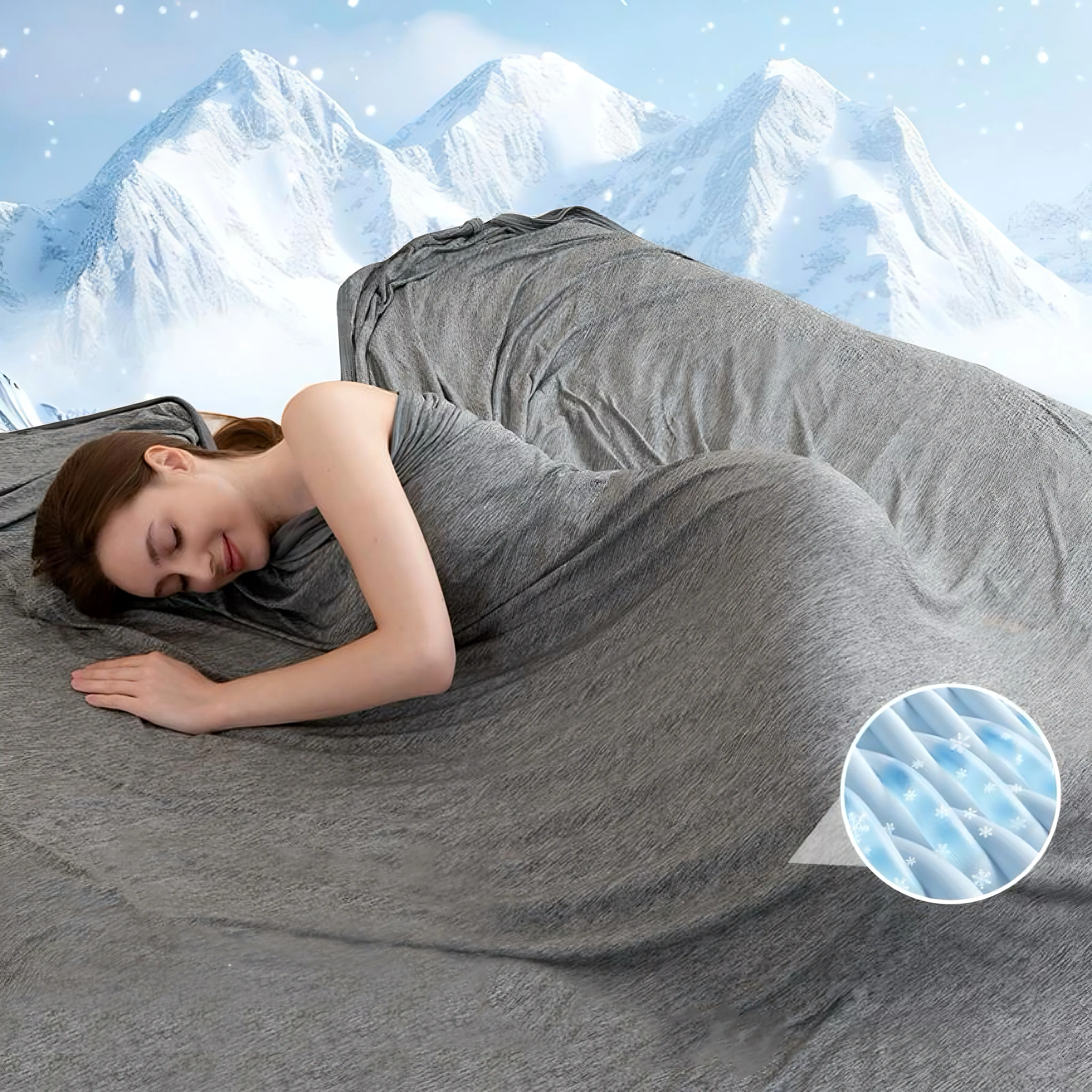 Cooling Blanket Queen Size, Soft Breathable Cold Fabric Bed Cover for Hot Sleepers Summer Bedroom，Moisture-Wicking，Silky-Soft，for Night Sweats,Viral Summer Sleep Hack,Light Blanket for Hot Sleepers,Comfy Bedding,Gift for Summer