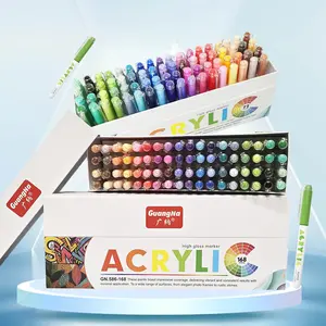 Guangna 168 Color Liquid Highlighter Markers, Paint Pens Set, Non-Erasable Acrylic Paint Pens, Fast Drying Art Supplies for Rock Painting, DIY Crafts