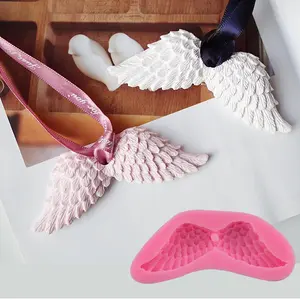 Angel Wing Design Silicone Mold, 1 Count Handmade Silicone Mould for Baking, Fondant Cake Decorating, Candle Soap Making, Home Decor