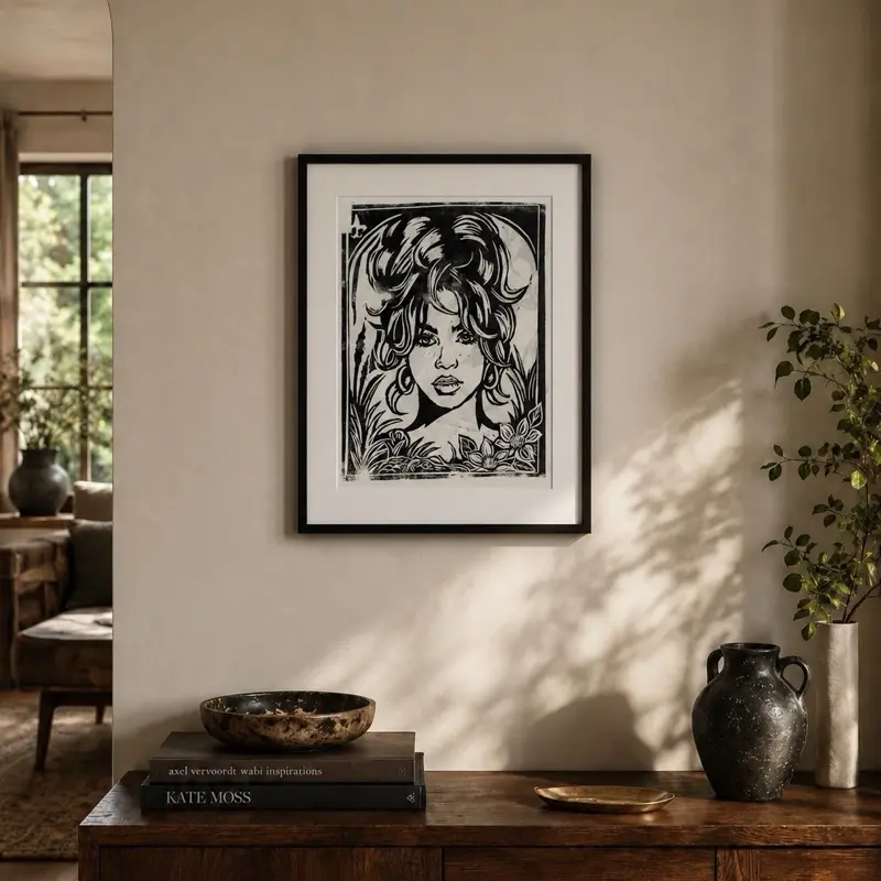Original Block Print Hand Carved Art