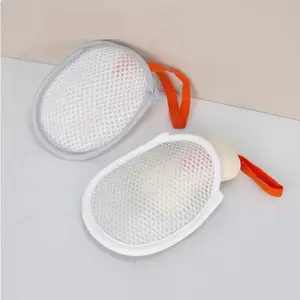 4-Pack Sandwich Soap Bags, Bubble Net Dual-Sided Soap Sponge, Bath Exfoliating Body Scrubbing Accessories, Shower Foam Pouches