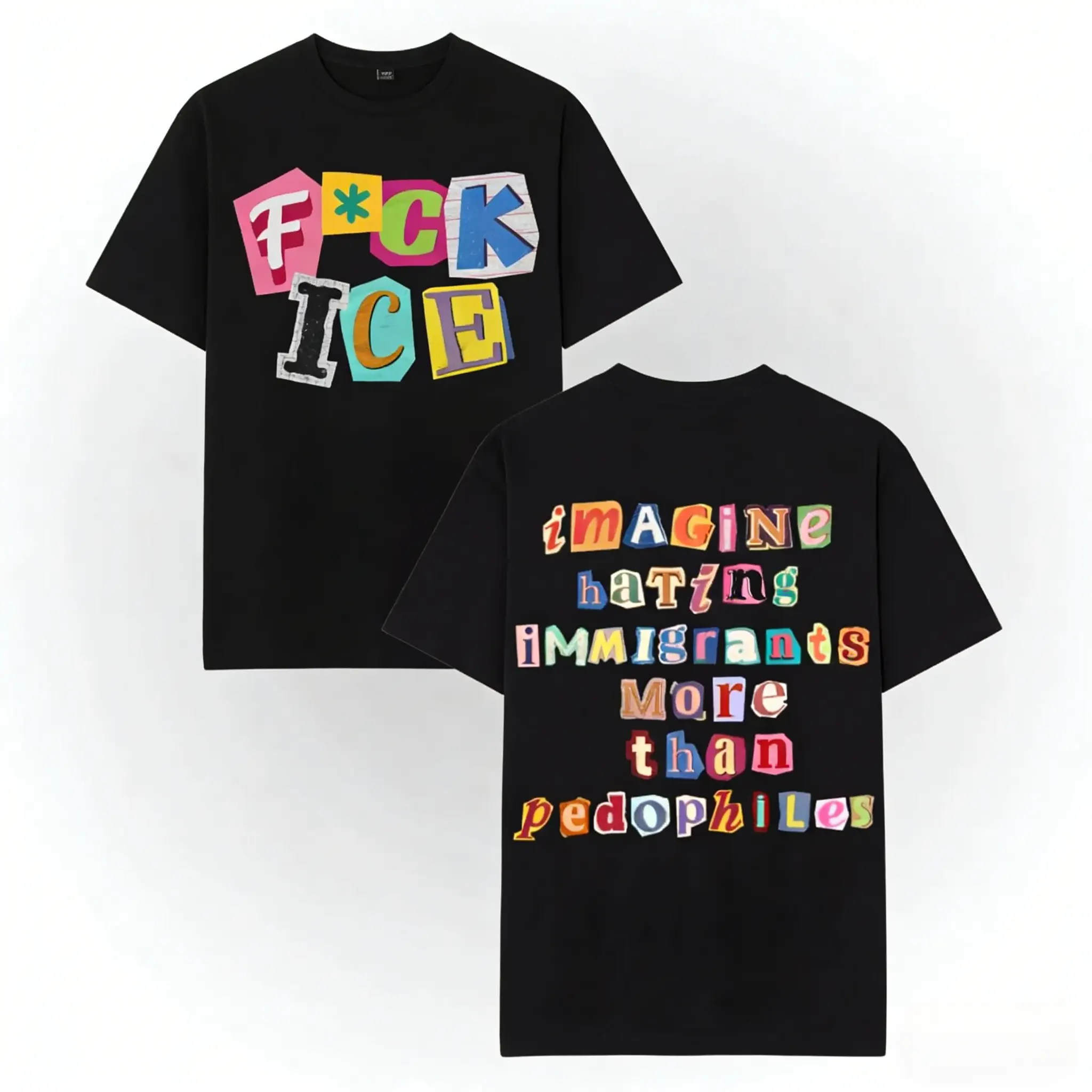 Unisex Oversized Cotton Casual Round Neck Short Sleeve Top - Breathable Double-Sided Sports Graphic Tee with Political Slogans ("No One Is Illegal On Stolen Land", ICE OUT, AbolishIce, HumanRights), Hand Wash Only, Fabric, Casual Wear, S-2XL, Natural, Top