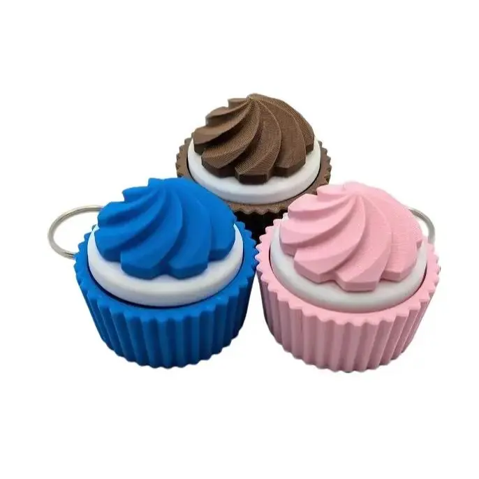 Clicky Cupcake Fidget Keychain with Cute Design for Stress Relief, ADHD, and ASMR