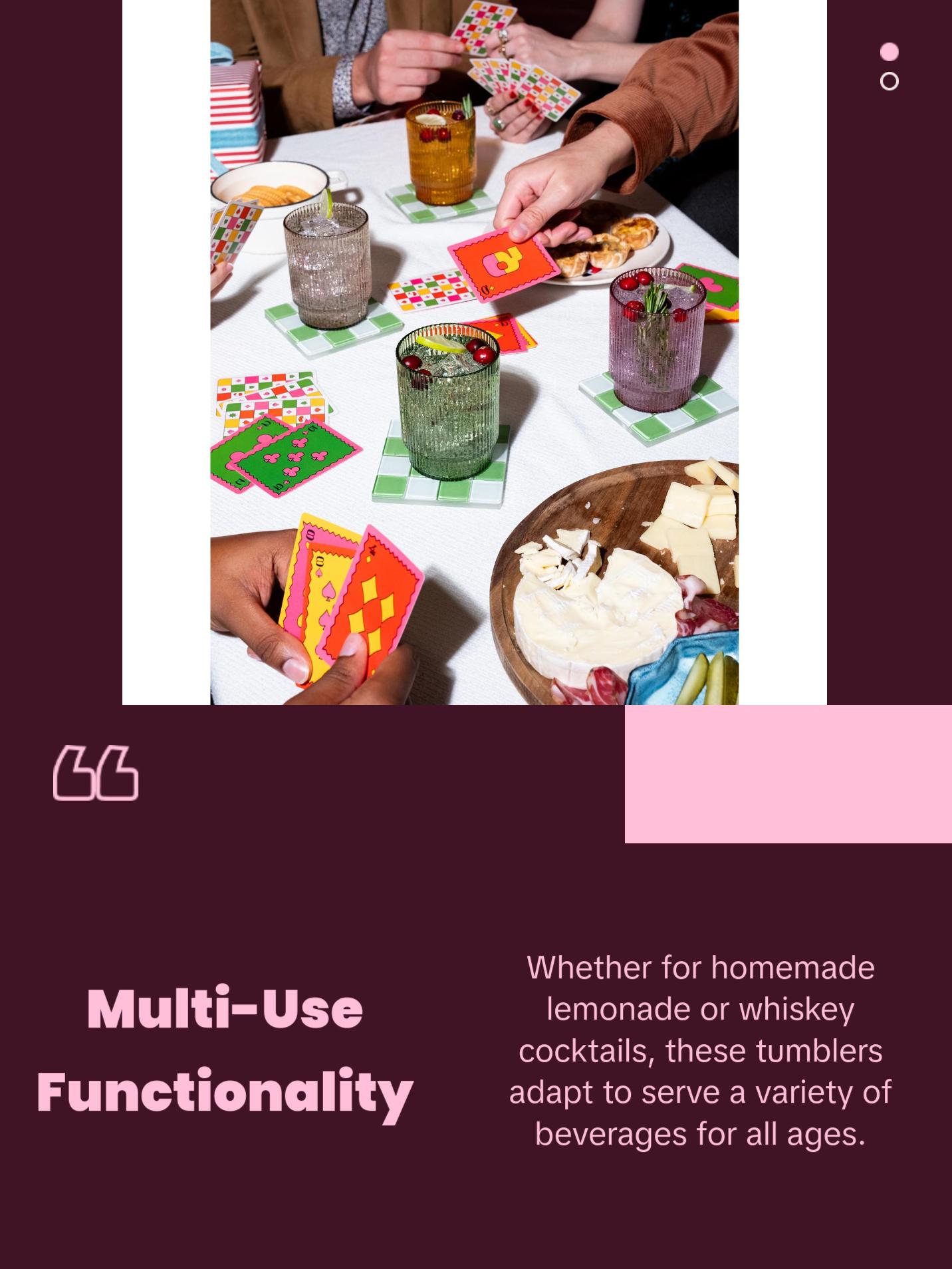 RESERVE 12oz Fluted Tumbler - Mixed Color Set