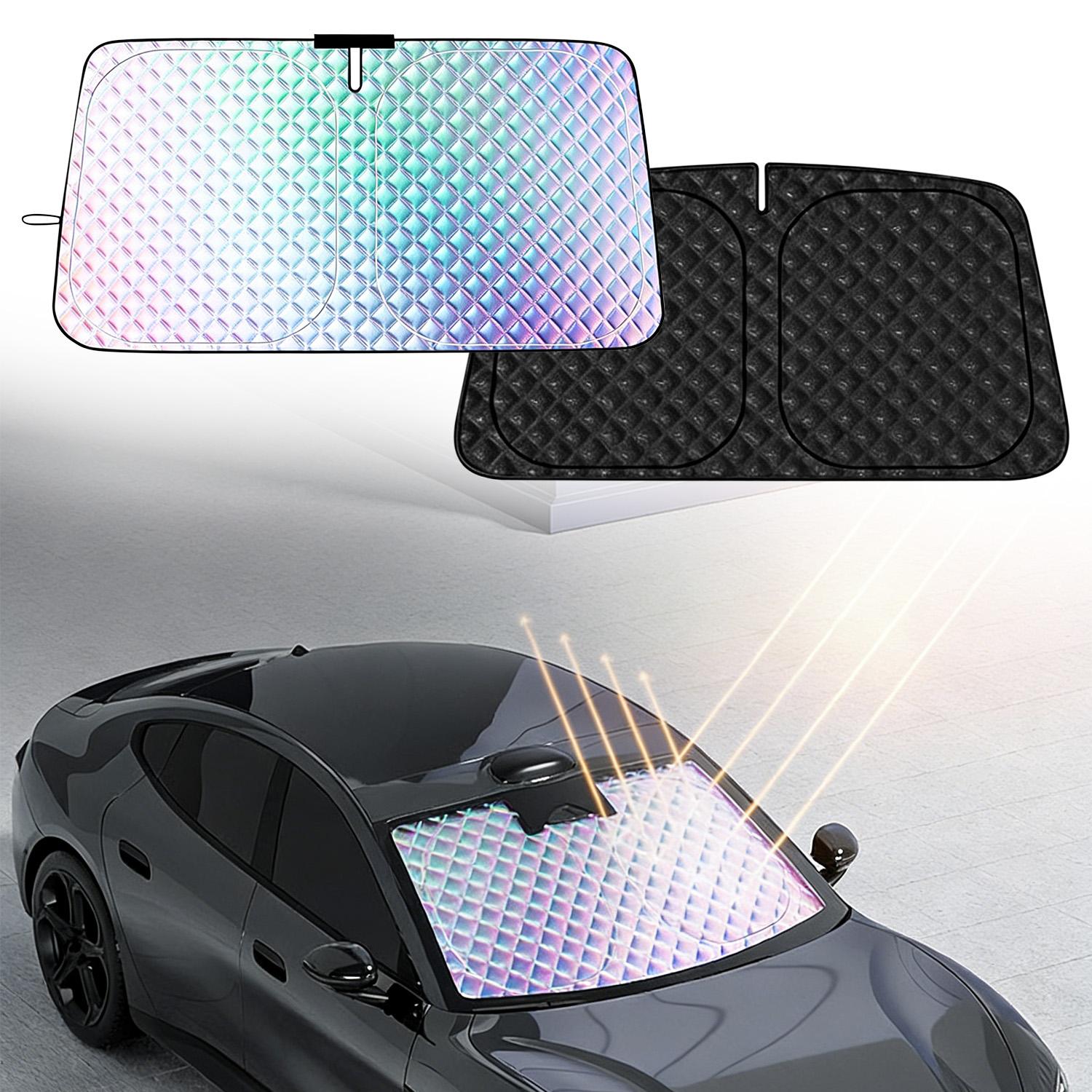 Foldable Car Sun Shade Umbrella for Windshield, UV & Heat Reflector, Keeps Sedan/SUV Cool Foldable Car Sun Shade Umbrella for Windshield, UV & Heat Reflector, Keeps Sedan/SUV Cool