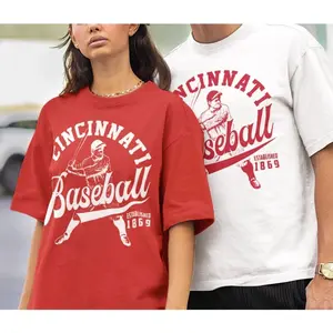 Vintage Cincinnati Red Crewneck Sweatshirt / T-Shirt, Red EST 1869 Shirt, Cincinnati Baseball Shirt, Retro Cincinnati Red, Cincinnati 1869 AYN