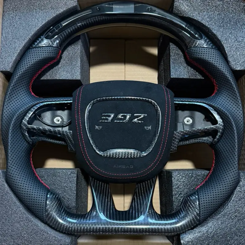 Dodge Charger/Challenger/Durango LED Carbon Fiber Steering Wheel Bundle (2014-2026)
