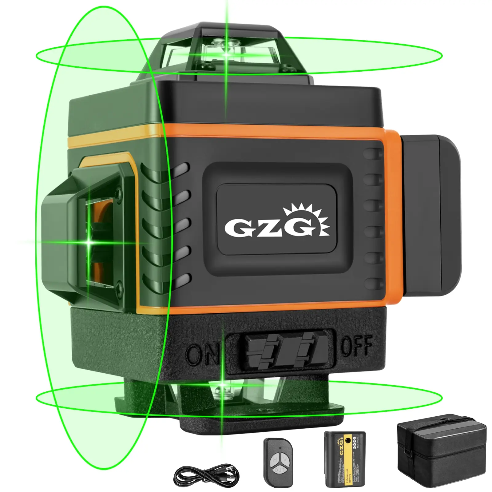 [GZG] 4D 16 Line Laser Level, Laser Leveler Tool with Tripod Stand, Crosshair Automatic Leveling Tool for Hanging Pictures, Home Renovation & Construction Projects