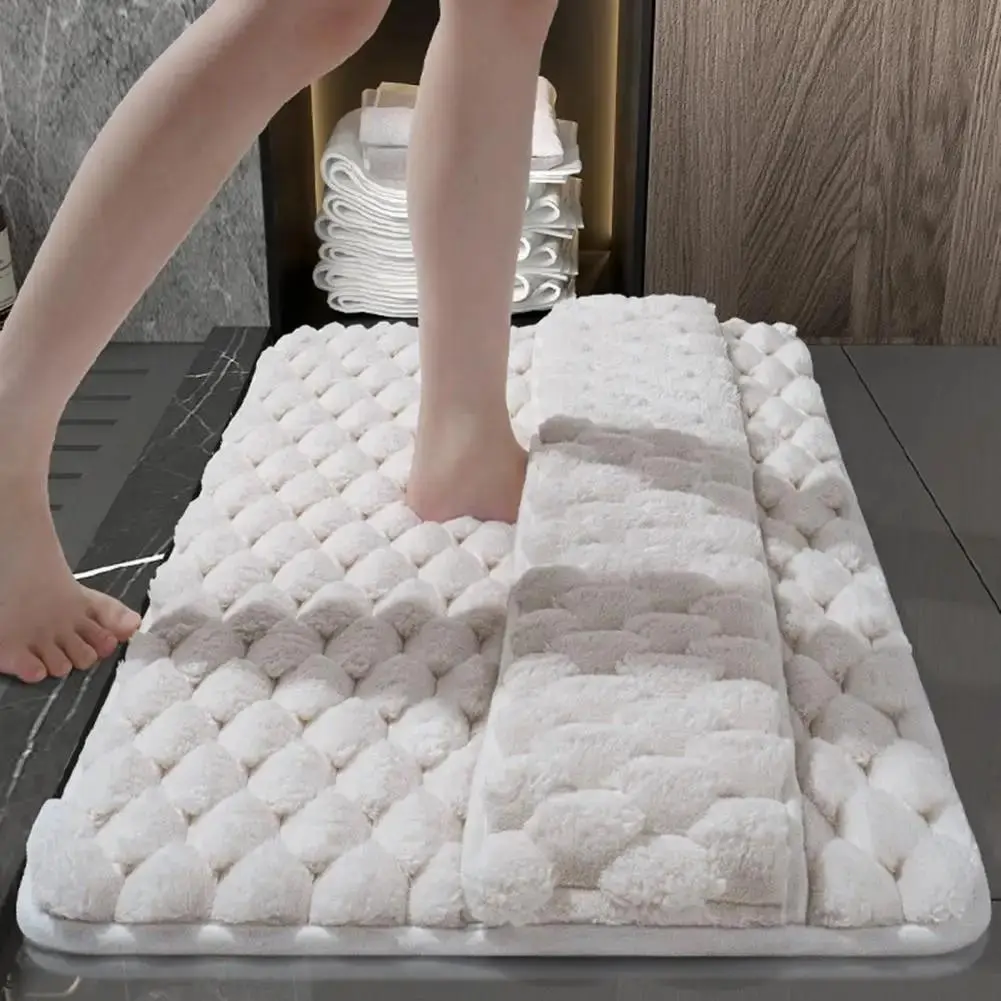 Bathroom Mat, 1 Count Memory Foam Bathroom Rug, Absorbent Floor Mat, Shower Doorway Foot Wipe Mat, Quick Drying and Non-slip Bath Mat