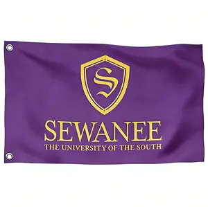Sewanee Flag -Sewanee Tigers 3x5 FT Banner-100% polyester-2 Metal Grommets-The University of the South Tapestry