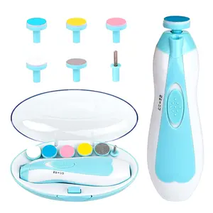 Baby Nail Trimmer Electric and BaBy Grooming kit,Baby Nail Clippers, 6 in 1 Baby Nail File,Nail File Baby Grooming Kit Manicure Set for Toddler or Adults,Blue