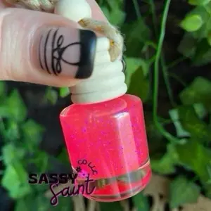 Sassy Saint Round CAR DIFFUSER - AIR FRESHENER FOR YOUR CAR OR SMALL SPACE Convenient Hanging Design 8 ml Effective Aroma Enhancer