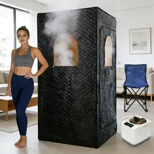 Upgraded 3L 1200W Home Sauna Tent| Personal Steam Sauna W/Remote Control & Folding Chair| Durable SPA For Yoga Pilates Workout Recovery