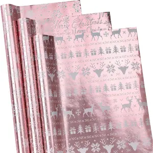 Christmas Wrapping Paper Rolls - Mini Roll - 17 inches x 10  per Roll, Total of 3 Rolls -  Design