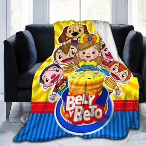 Bely and Beto Flannel Blanket, Warm Blanket Nap Blanket Air Conditioning Blanket, Skin-Friendly, Lightweight Multi-Purpose Blanket - Travel Sofa Bed, Office Home Decoration, Birthday Gift Blanket, Suitable for All Seasons