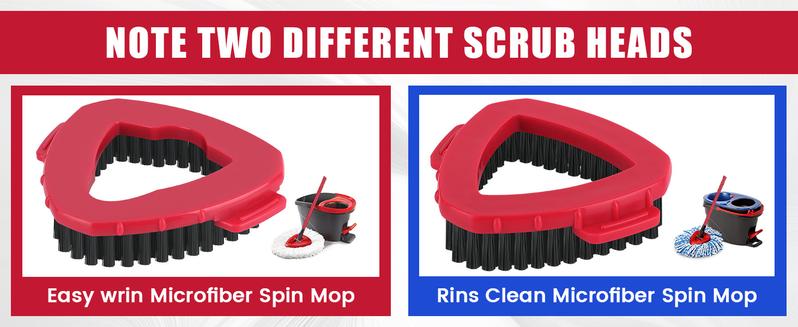 Scrub Brush Head for O-Cedar EasyWring 1-Tank System 2-Tanks RinsClean System Scrubber Spin Mop Refill Scrub Brush for Shower Ocedar Mopping brush
