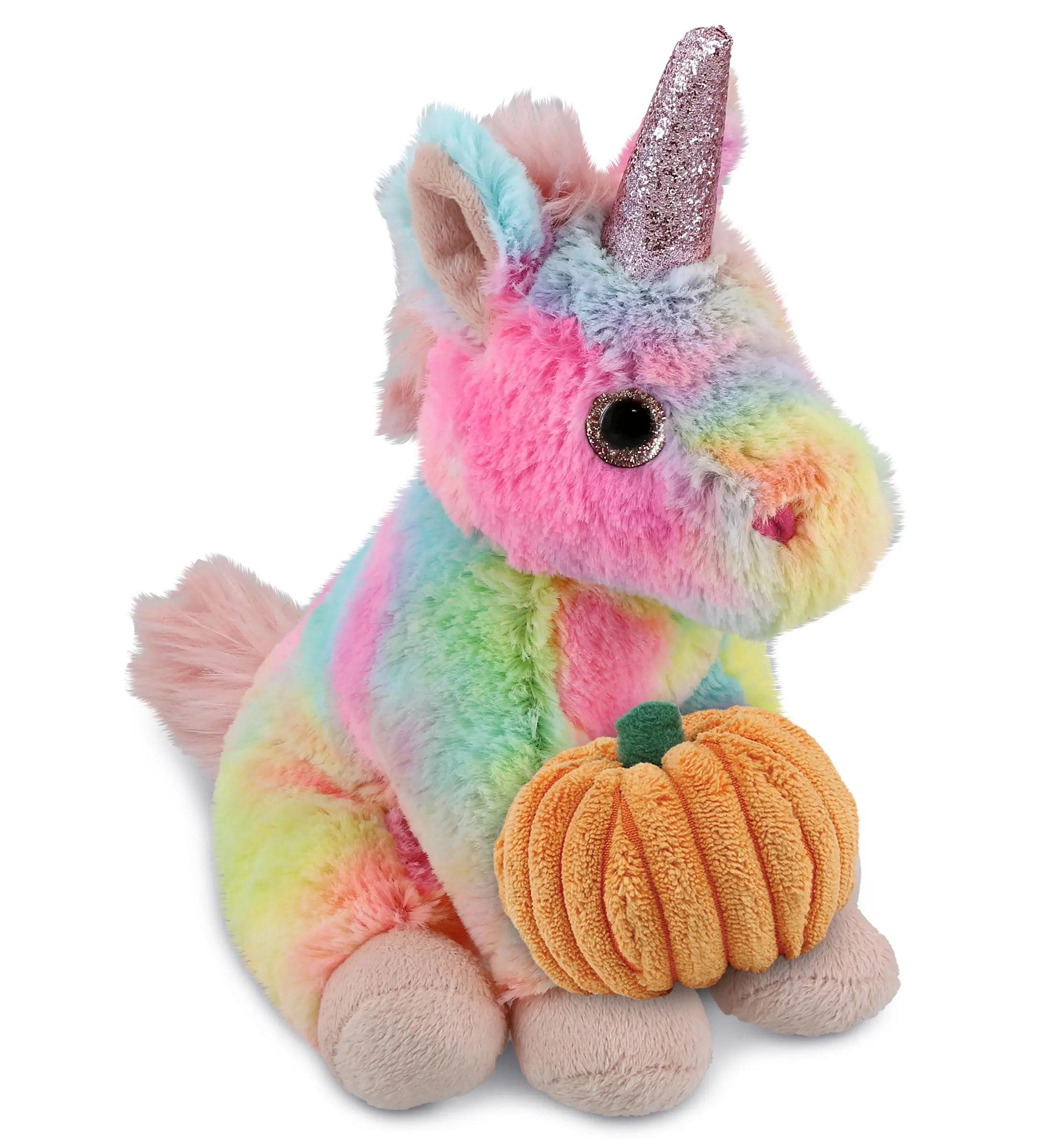 PLUSH PUMPKIN - SUPER-SOFT PLUSH - RAINBOW UNICORN 9"