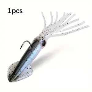 New Squid Bait Night Glow Artificial Fishing Lure, 1 Pack, High Visibility Fish Attractant, Ideal for Night Fishing, Durable and Effective