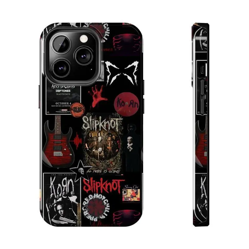 Alt Rock and Metal Band Collage Phone Case, Heavy Music Phone Case,  Protection, Shockproof, Anti-Drop, Anti-Fingerprint For IPhone 17, 16, 15, 14, 13, 12, Pro Max, Pro Plus, and Samsung S25, 24, 23,Safety Case