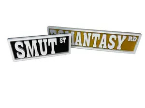 Bookish Street Sign Shelf Decor – 3D Printed Custom Genre Signs for Your Bookshelf