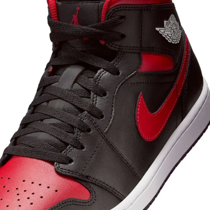 Nike Air Jordan 1 Mid Bred Black Red DQ8426-067 Men display picture 2