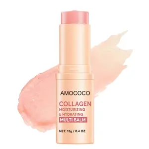 Collagen Moisturizing Multi-Effect Stick: A two-in-one lip and cheek color stick that makes your skin hydrated and plump — portable 12g stick, long-lasting hydration, moisturizes the face
