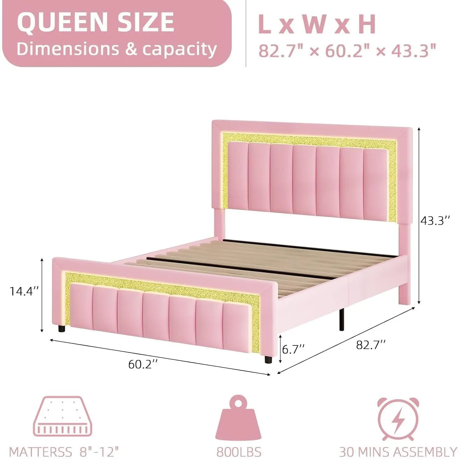 Queen Size Pink