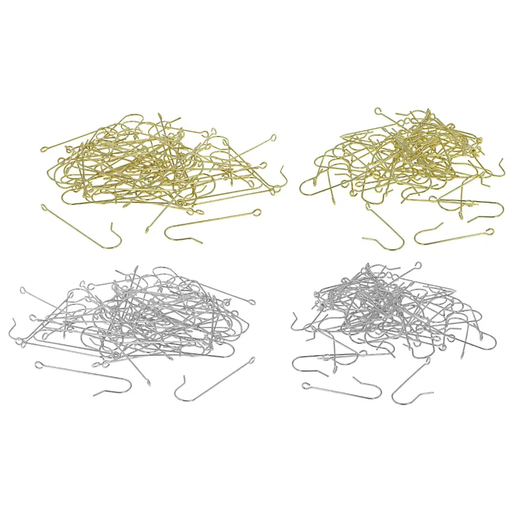 JTV Jewelry Making Earring Hooks, Gold & Silver Tone, 20 Gauge, 30mm & 40mm Sizes, Set of 140 Pairs