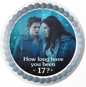 How Long Have You Been 17 Bella Swan Edward Edible Cake Topper Sheet Image Print Round