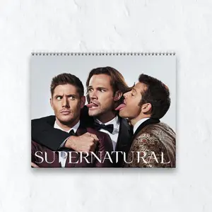 Supernatural 2026 Calendar, Fantasy Wall Planner for Fans, Paranormal & Sci-Fi Gift, 12 Month Art Calendar, New Year Fan Gift