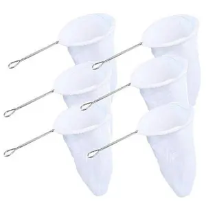 Cloth coffee strainer with Metal handle. Set of 6