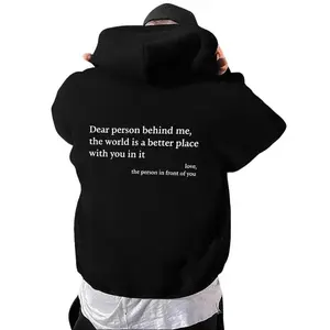 【Graphic Hoodie】You Are Enough Pullover Hoodie Inspirational Dear Person Behind Me Print Unisex Soft Cotton Streetwear Cozy Oversized Fit for Fall Winter Perfect Gift Motivational TikTok Trend