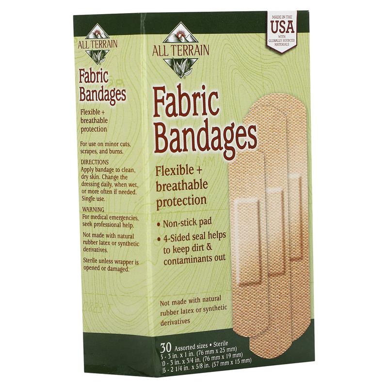 All Terrain Fabric Bandages, Assorted Sizes, 30 Bandages
