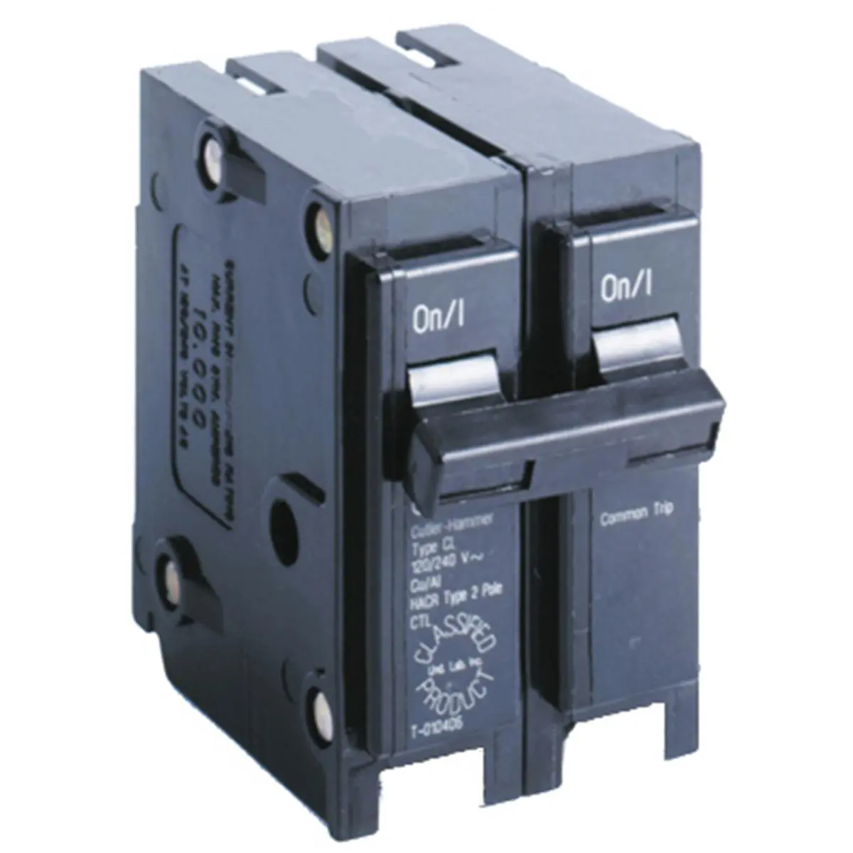 Eaton CL250CS 50A Double Pole Murray Replacement Breaker, UL Classified, UL Listed, 240V, 50A 240V, 0.6 lbs, 5.75x4x2.25" Dimensions, Crouse-Hinds