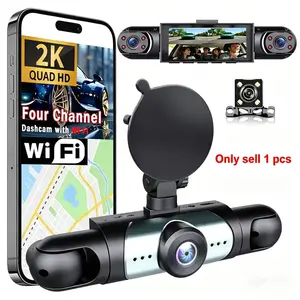 360° Full View Dash Camera, Front and Rear Recording, 4 Channels 1080P Car Camera, Supports 64GB SD Card, Automotive Accessories