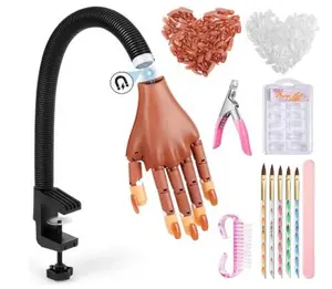 Magnetic Practice Hand for Acrylic Nails: Flexible Fake Nail Training Hand Practice - Manicure Hand Practice Kit for Beginners