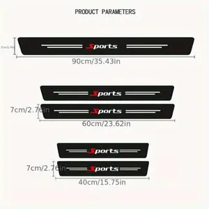 Universal Car Door Sill Protectors 5pcs Premium Faux Leather Anti Scratch Guard Kit For Door Rear Bumper Easy Install Easy Clean